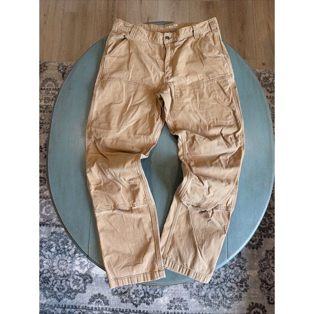 Carhartt 102802 Double Knee Carpenter Pants Mens 38x34 Brown Duck Utility Work